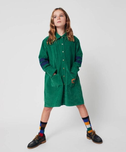 Bobo Choses Tic Tac Toe corduroy shirt dress